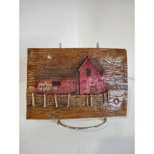 Vtg Small Nautical Terrestone Dock Shanty Seaside Fishing Wall Plaque Orzeck